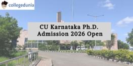 CU Karnataka PhD Admissions 2026